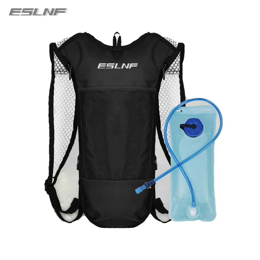 Cycling Commute Backpack - ESLNF จักรยานจักรยานกระเป๋าน้ํากระเป๋า 10L แบบพกพากันน้ําขี่จักรยานกระเป๋ากีฬากลางแจ้งปีนเขากระเป๋า Hydration กระเป๋าเป้สะพายหลัง