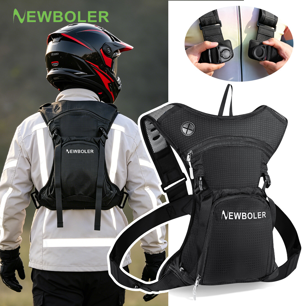 Cycling Commute Backpack - NEWBOLER 8L กระเป๋าใส่น้ำสำหรับขี่มอเตอร์ไซค์ MTB ออฟโรด โมโตครอส