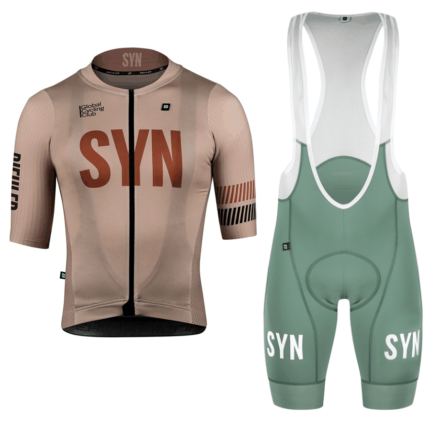 Cycling Community - เสื้อผ้าขี่จักรยานผู้ชายแขนสั้นกางเกงขาสั้นเสื้อเจอร์ซีย์นักปั่นและกันการกระแทกผ้านุ่มคุณภาพสูงเบาะนั่ง