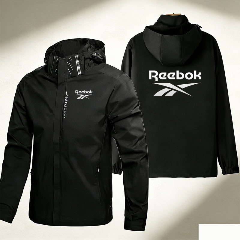 Cycling Rain Jacket Commute - เสื้อแจ็คเก็ตกันน้ำสำหรับผู้ชายโลโก้รีบอค/ เสื้อผ้าสำหรับปั่นจักรยานเสือภูเขา / เสื้อโค้ท / เสื้อกันฝนสำหรับปั่นจักรยาน