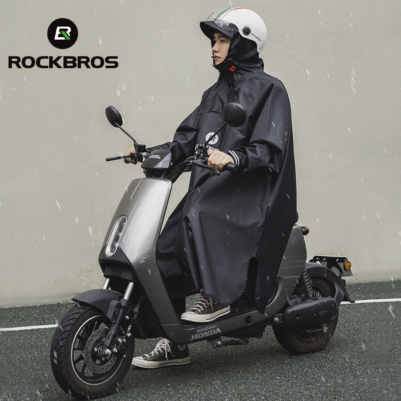 Cycling Commuter Rain Jacket - ROCKBROS ชุดเสื้อแข่งจักรยานเปื่อยแม้ว่าจะฝน หุ้มฝ่ามือ หมวกฝ่าฟ้า ถุงเสื้อกันน้ำ สำหรับการเดินทางไปกลับทำงาน