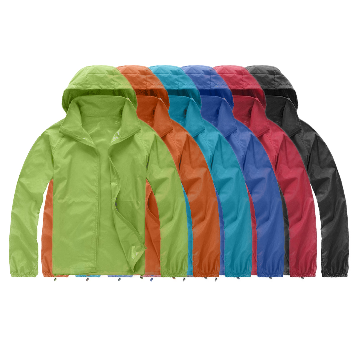 U nisexผ้ากันน้ําWindproofเบาแ - Cycling Rain Jacket Commute บทวิจารณ์และราคา