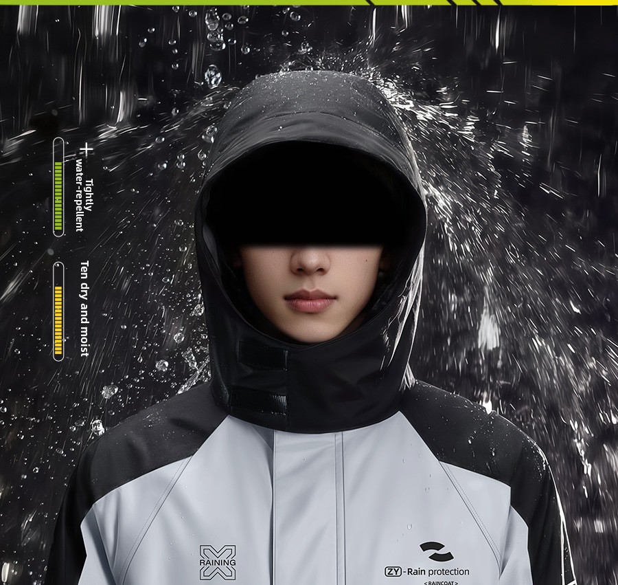 ชุดกันฝนสำหรับมอเตอร์ไซค์แบบสอ - Cycling Rain Jacket Commute บทวิจารณ์และราคา
