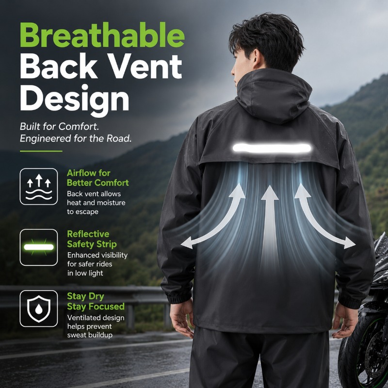 ชุดกันฝนสำหรับปั่นจักรยานแบบกั - Cycling Commuter Rain Jacket บทวิจารณ์และราคา