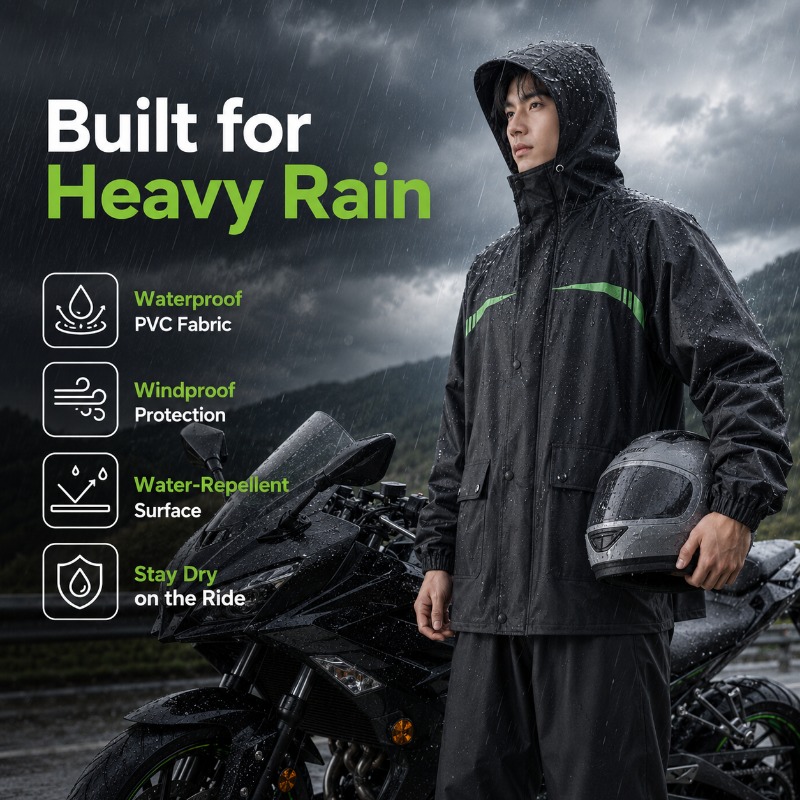 ชุดกันฝนสำหรับปั่นจักรยานแบบกั - Cycling Commuter Rain Jacket บทวิจารณ์และราคา